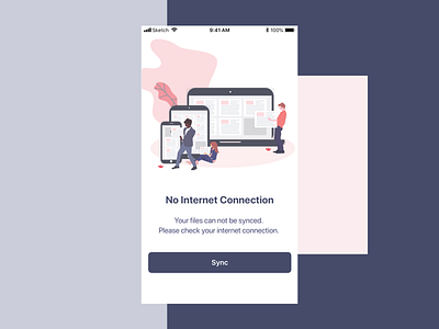 Empty State - No Internet Connection emptystate mobileappdesign mobiledesign sketch ui uidesign userexperience userinterface ux uxdesign