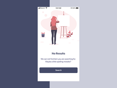 Empty State - No Results application emptystate mobileappdesign mobiledesign sketch ui uidesign userexperience userinterface ux uxdesign