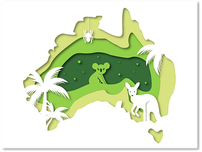 Australia Paper Cut