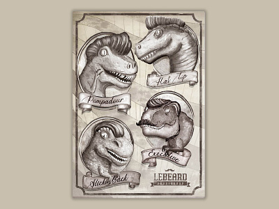 Dinos Haircuts Poster for Men's Cave Barbershop