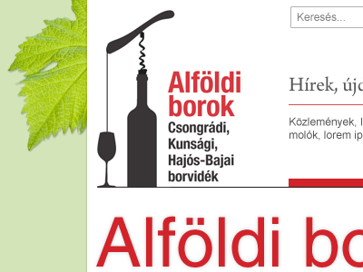 Alfoldi wine webdesign