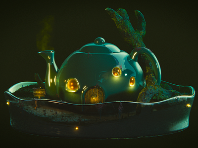 Spill the Tea 3d art blender environment fantasy lucas souza