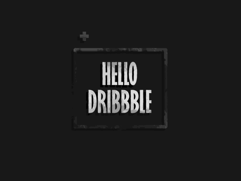 Hi Dribbble animation typography