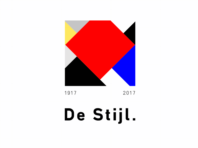 100 YEARS OF DE STIJL. ae animated typography de stijl motion graphics