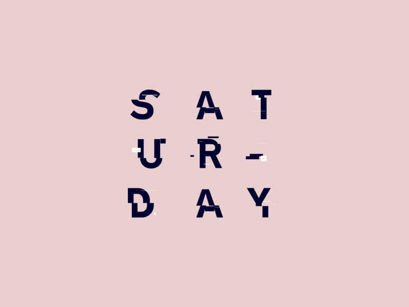 Saturday! after effects animation animography typography