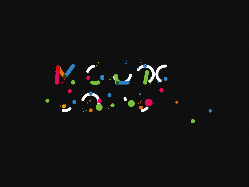 Multicolore after effects animated type motion graphics smooth