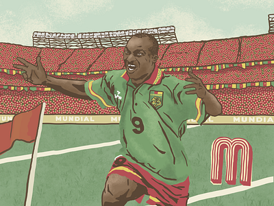 Roger Milla - Mundial Magazine digitalart football illustration rogermilla worldcup
