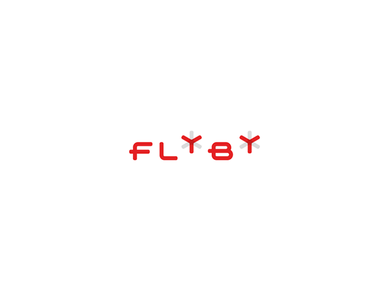 Flyby - animated logotype 2d animation animation branding camera drone logo logotype mark mograph motion motion graphics quadrocopter