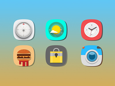 colorful Icons colors designs graphics icon logo ui ux