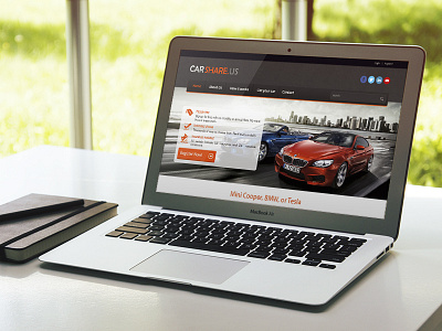 Car service car design mockup service site web