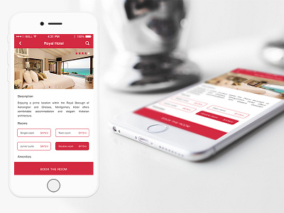 Royal Hotel app booking design hotel royal