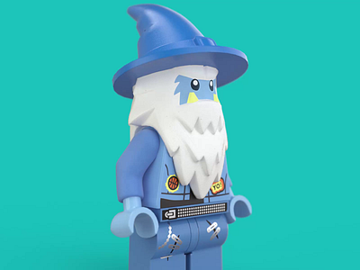 Lego Look Dev 2 3d blue branding color colorful design kids lego logo magic motion rock rotation texturing toy wizard yeti