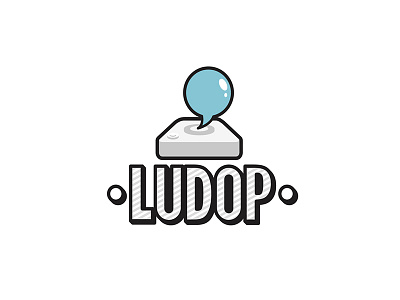 Ludop Logo blue branding car controller decal dialogue game logo ludology shirt videogame videogames