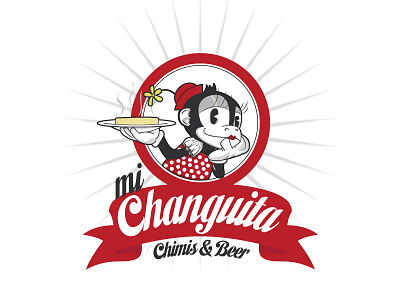 Mi Changuita beer branding character chimichangas identity illustration logo mexican mexico monkey restaurant tacos