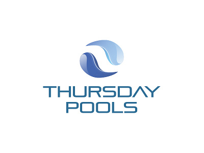 Pools Logo blue branding drop futuristic gradient illustration logo pool