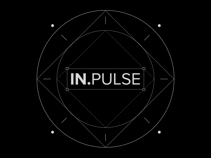 Inpulse black bumper geometry intro motion pulse rotation simple type white yellow