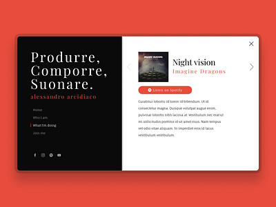 Music producer website #2 - UI