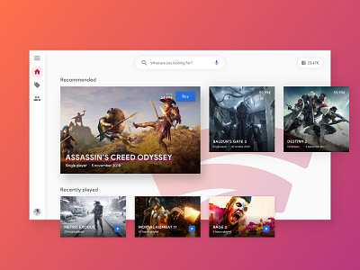 Google Stadia - UI debut debutshot design desktop game games google hellodribbble stadia tv ui ui design uidesign ux ux design uxdesign uxui web webdesign website