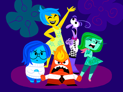 Inside Out disney emotions feelings illustration inside out