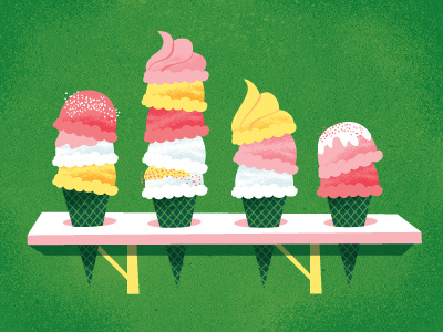 Iced Creams ice cream illustration sweet things yum.