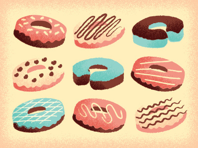 Donuts donuts drawing while hungry fried things frosting illustration