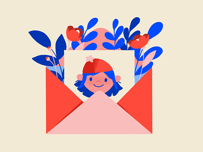 New Newsletter! envelope flora illustration newsletter