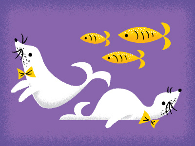 Flying Fish fish illustration sea lions