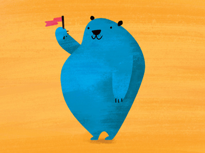 Little Bear Blue bears blue flags illustration things that are blue but not sad yellow