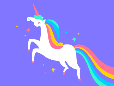 I made a unicorn today all the color asana color illustration make believe rainbows unicorns