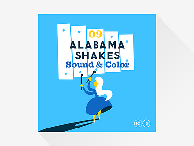 09. Alabama Shakes – Sound & Color 10x2015 album art blue illustration long hair music xylophone