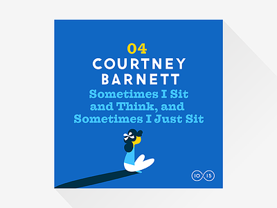 04. Courtney Barnett – Long Title 10x15 album art illustration thinking