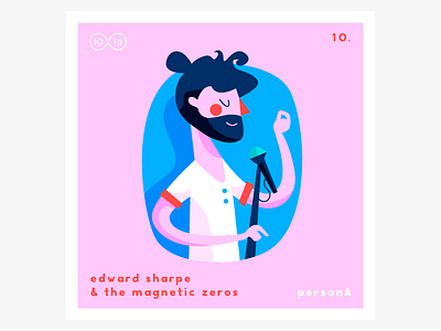 No.10— Edward Sharpe & the Magentic Zeros 10x2016 albums edward illustration music pink