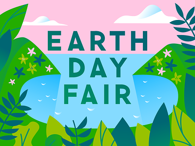Earth Day is tomorrow earth illustration pink sky