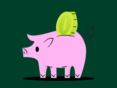 Here's a pigture for you. dolla green illustration money pig piggy bank