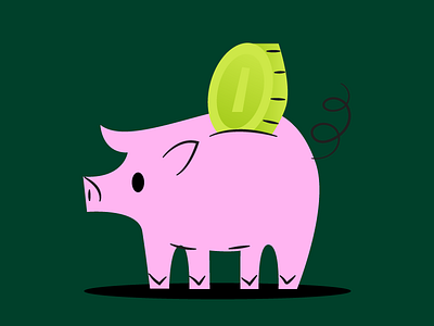Here's a pigture for you. dolla green illustration money pig piggy bank