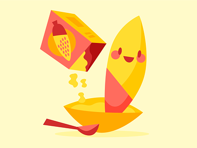 Existential Corn cereal corn corn eating corn illustration yellow