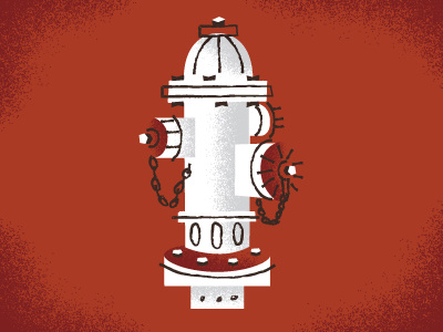 So, here's a fire hydrant. illustration inanimate objects red white
