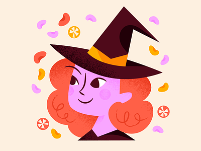 Your son's a witch candy halloween pink red witch yellow