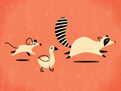 Follow that Tanooki suit! basically rodents goose illustration mouse pink raccoon