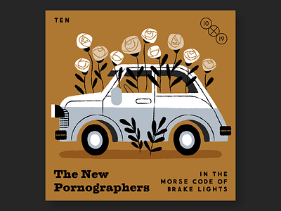10. The New Pornographers 10x19 albums illustrations music records