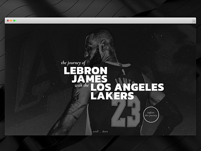 The Journey of LeBron James — Homepage adobe animation basket ball design lebronjames nba ui ux website xd