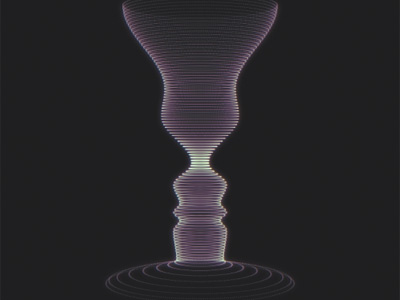 Face To Vase form illustration optical illusion retro
