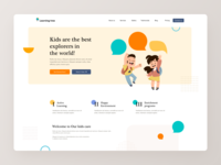 Play School Website learning kids pre school school school website ui design illustration landingpage minimal design