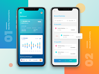 Payments App Design accounts cards payments