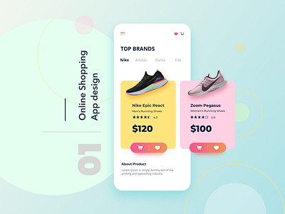 Online Shopping App design online shopping shoes shopping