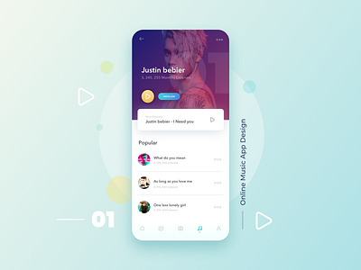 Music App Design music online music