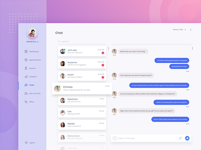Chat chat dashboard ui