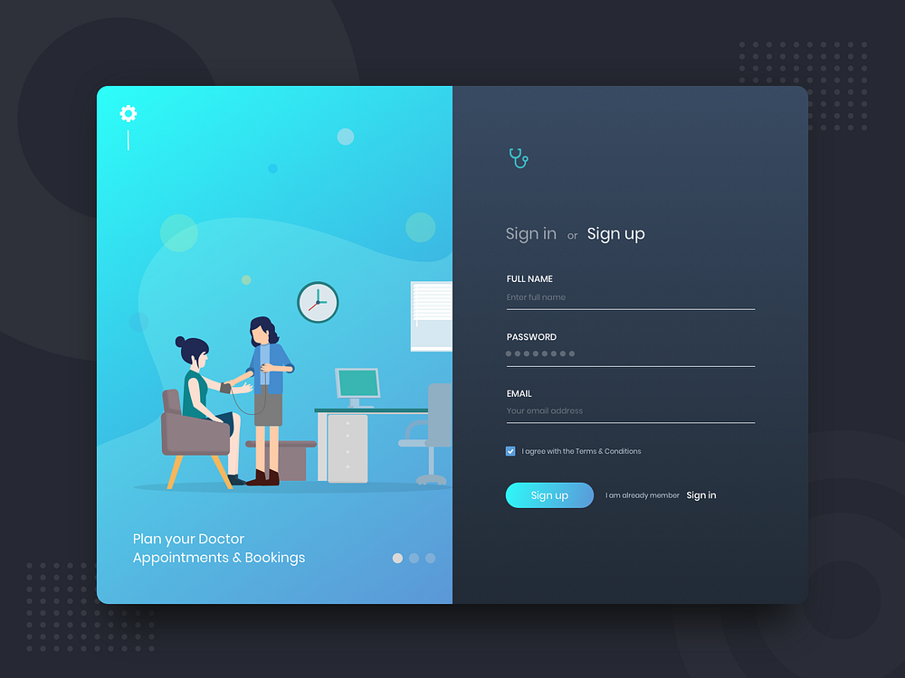 Sign Up Design by Sathish on Dribbble