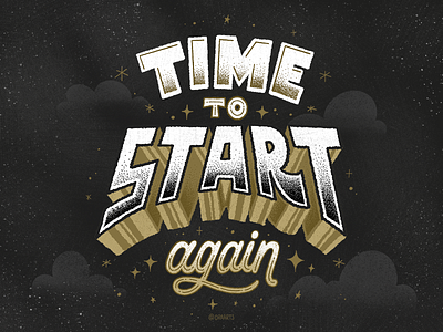 Time To Start Again drawing hand lettering illustration lettering typography