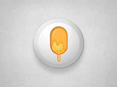 Orange pops icon button icecream icon illustration orange pops popsicle vector white